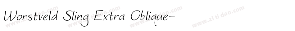 Worstveld Sling Extra Oblique字体转换